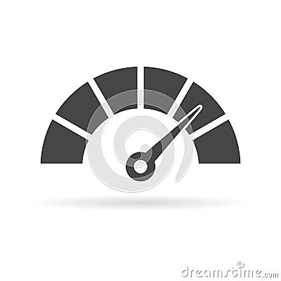 Speedometer or gauge icon Vector Illustration