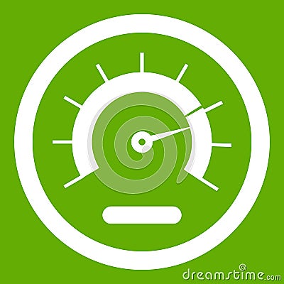 Speedometer icon green Vector Illustration