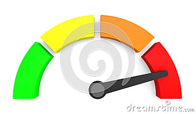 Speedometer indicator performance measurement Stock Photo