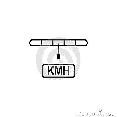 Speedometer, kilometer, hours icon. Signs and symbols can be used for web, logo, mobile app, UI, UX Vector Illustration