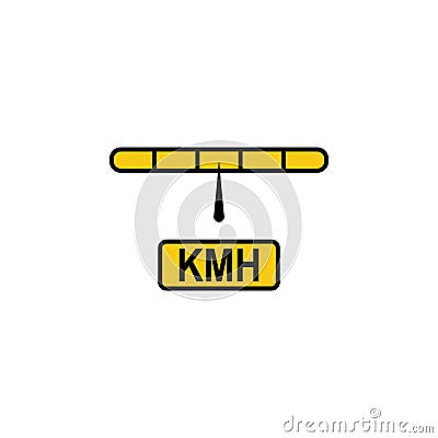 speedometer, kilometer, hours icon. Signs and symbols can be used for web, logo, mobile app, UI, UX Stock Photo