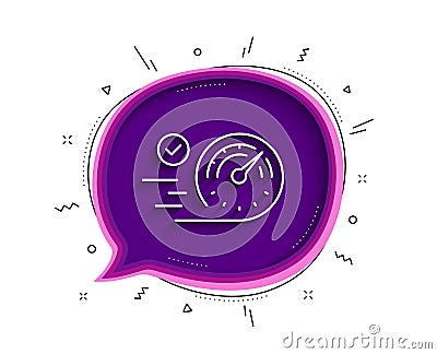 Speedometer line icon. Time concept sign. Vector Vector Illustration