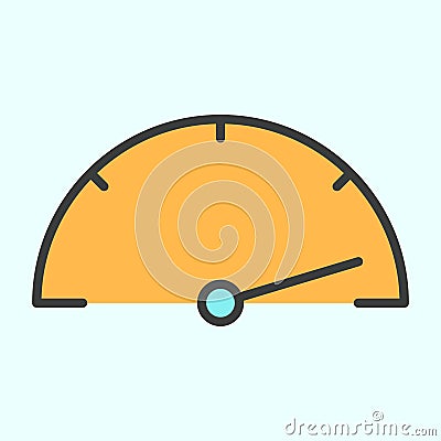 Speedometer Line Icon. Vector Simple Minimal 96x96 Pictogram Vector Illustration