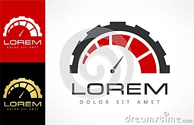 Speedometer logo. Speed icon. Vector Illustration