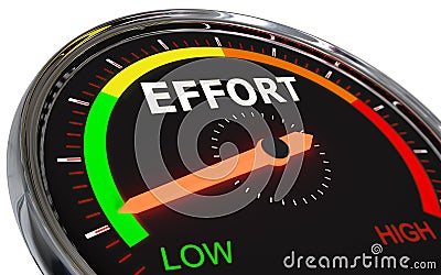 Measuring effort level Stock Photo