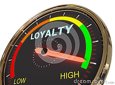 Measuring loyalty level Stock Photo