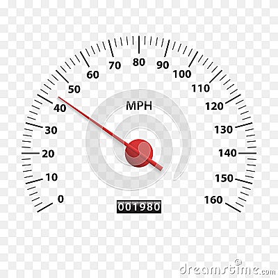 Speedometer measuring scale. speed test, download, loading interface Vector Illustration