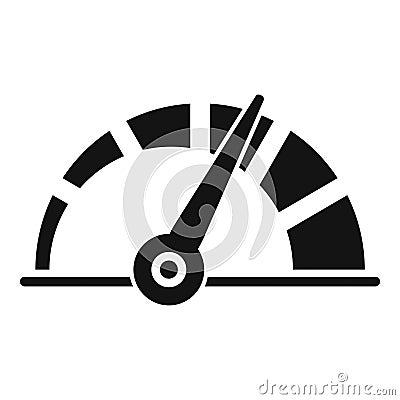 Speedometer panel icon simple vector. Scale run Stock Photo