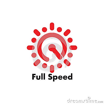 Speedometer symbol logo vector Vector Illustration