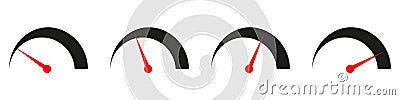 Speedometer, tachometer icon. Speed indicator sign. Internet car speed. Performance concept. Vector Illustration