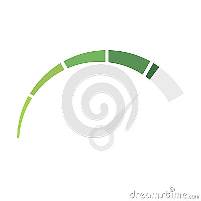 Speedometer tachometer indicator icons. Performance measurement. White background. Vector illustration Vector Illustration