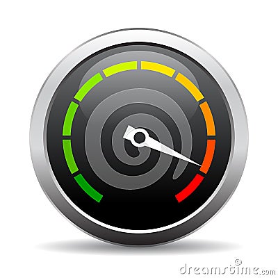 Speedometer vector round icon Vector Illustration