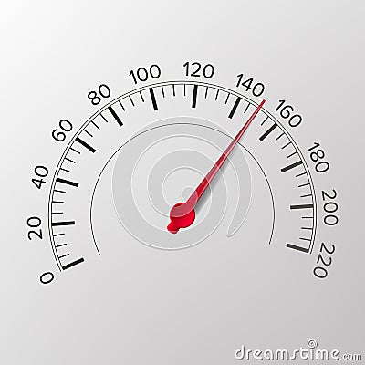 Speedometer Vector. Tachometer. For Transportation, Racing Design. Illustration Vector Illustration