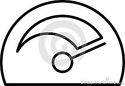 Speedometer vector thin line icons set. Dashboard, indicator, gauge, scale, tachometer icon isolated. Car speed. Fast internet Vector Illustration