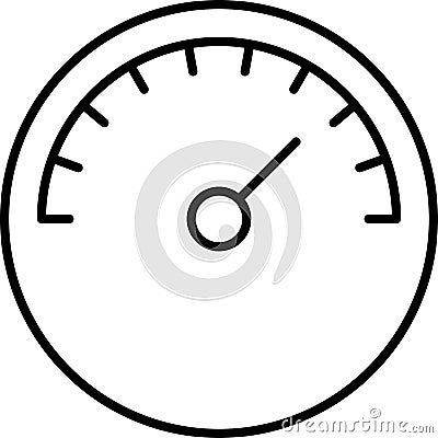 Speedometer vector thin line icons set. Dashboard, indicator, gauge, scale, tachometer icon isolated. Car speed. Fast internet Vector Illustration