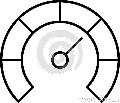Speedometer vector thin line icons set. Dashboard, indicator, gauge, scale, tachometer icon isolated. Car speed. Fast internet Vector Illustration