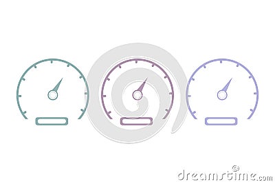 Speedometer on white background,vector ilistrecion Vector Illustration