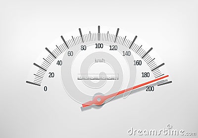 Speedometer on a white surface Stock Photo