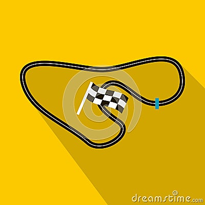 Speedway icon in flat style Vector Illustration