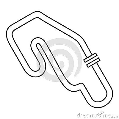 Speedway icon, outline style Vector Illustration