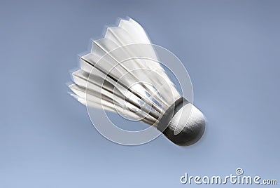 Speedy badminton ball Stock Photo