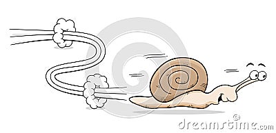 Speedy snail Vector Illustration