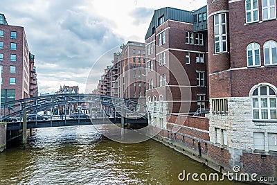 The Speicherstadt in Hamburg of Germany, the largest warehouse district in the world Stock Photo