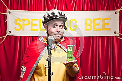 Spelling Bee Contestant Stock Photo
