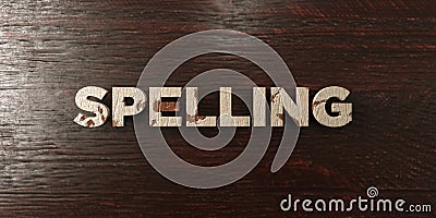 Spelling - grungy wooden headline on Maple - 3D rendered royalty free stock image Stock Photo