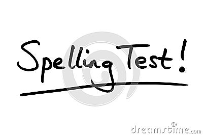 Spelling Test Stock Photo