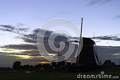 Spending July hollidays hunting C/2020 F3 Neowise comet at Zaanse Schans Stock Photo