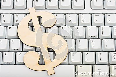 Spending Money Online Stock Photo