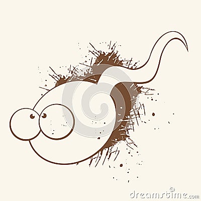 Sperm cartoon Vector Illustration