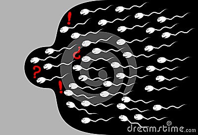 Sperm condom Vector Illustration
