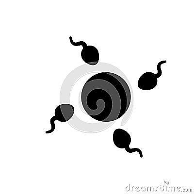 Sperm Egg Icon Vector Illustration