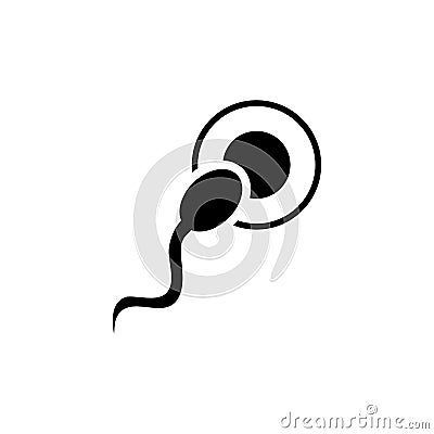 Sperm Icon In Flat Style Vector For Apps, UI, Websites. Black Icon Vector Illustration Vector Illustration