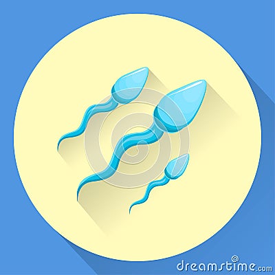 Sperm icon flat. Vector illustration. Vector Illustration