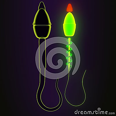 male human sperm anatomy .3d illustration Stock Photo