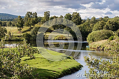 Spey River near Boat of Garten Stock Photo