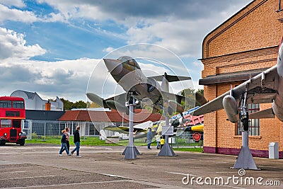 SPEYER, GERMANY - OCTOBER 2022: Lockheed F-104 Starfighter american West German Luftwaffe supersonic air superiority jet fighter- Editorial Stock Photo