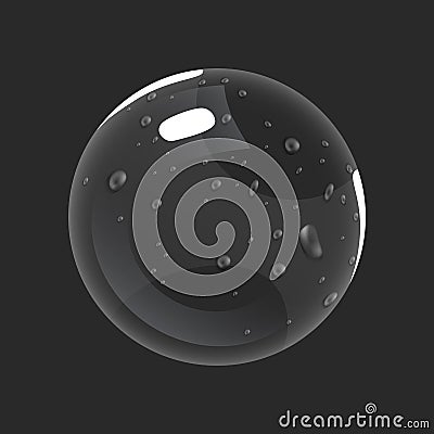 Sphere bottle. Game icon of magic orb. Interface for rpg or match3 game. Empty or used. Big variant. Vector Illustration