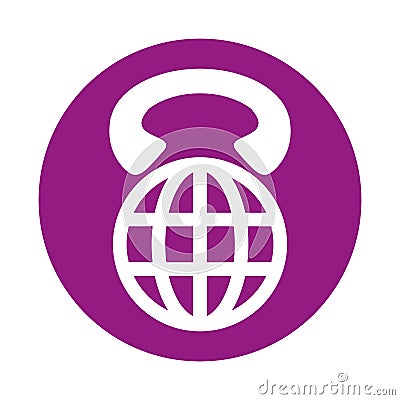 Sphere browser globe with phone Vector Illustration