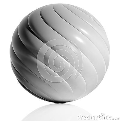 Sphere created of spiral elements Stock Photo