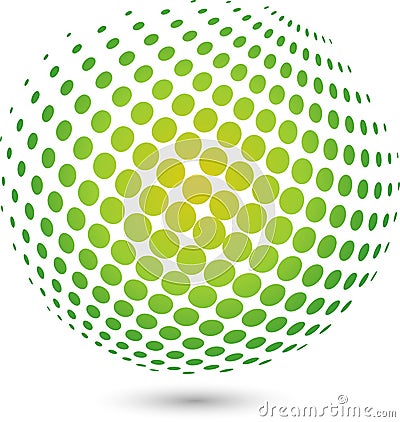 Ball and earth ball, technology logo and icon, earth ball and globe logo Stock Photo