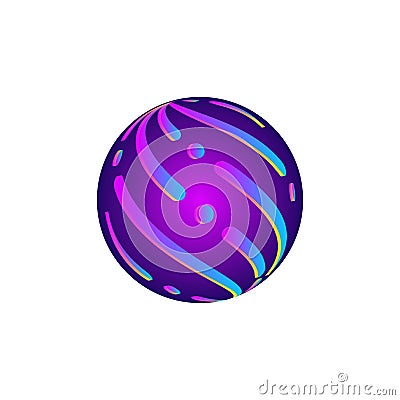 Sphere Logo Lingkaran desain abstrak Teknologi Komunikasi global vektor template gaya linier Vector Illustration