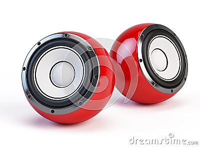 Sphere speakers Stock Photo