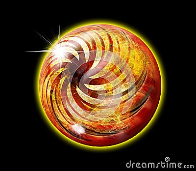 Sphere Spiral Stock Photo