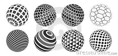Sphere Vector Set Vector Illustration