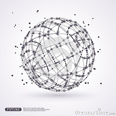 Sphere wireframe mesh Vector Illustration