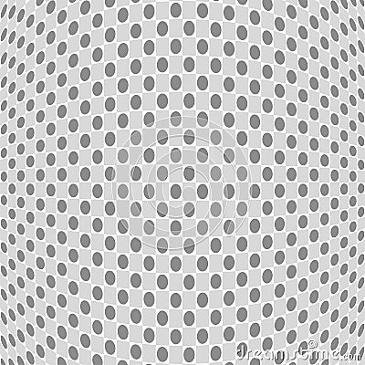 Spherical, globe circular distort effect pattern. Curved bulge, protrude warp effect. Convex globular, extrusion, bump deformation Vector Illustration